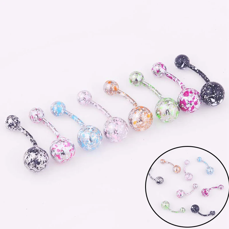 

Funky Belly Bar Boho Bohemian Button Ring Crystal Body Piercing Navel