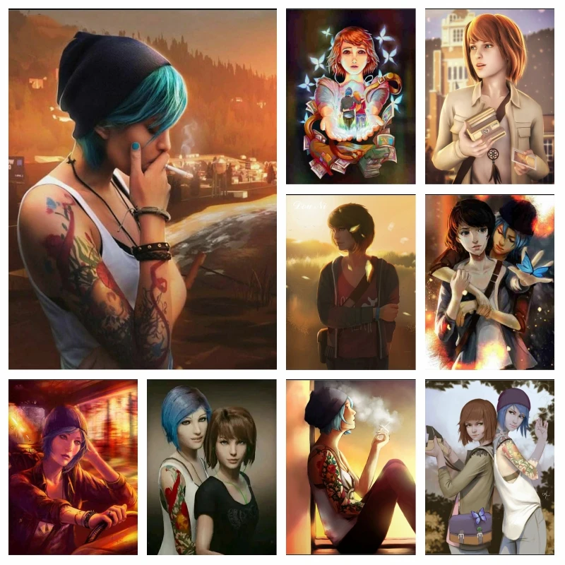 Life Is Strange Diamond Art Painting Kits Anime Game Cross Stitch Embroidery Picture Wall Art Mosaic Craft Full Drill Home Decor