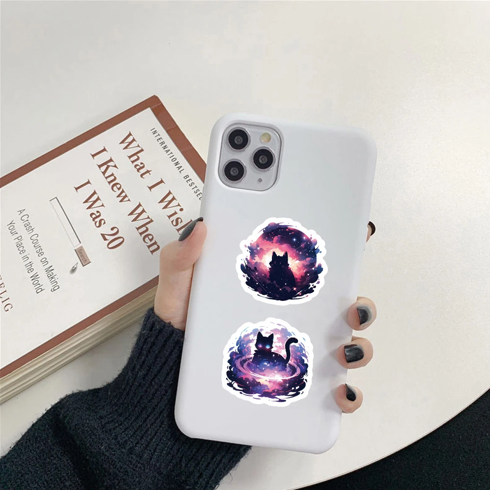 10/30/50/100 шт Мультфильм Звездное Небо Кошка Наклейки Милые Граффити Ноутбук