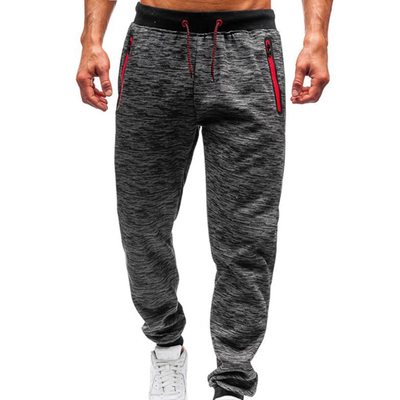 

Men's Fashion Spring Zipper Pocket Casual Pants With Elastic Waist Pants Male Long Pants Trousers Clothing For Man
