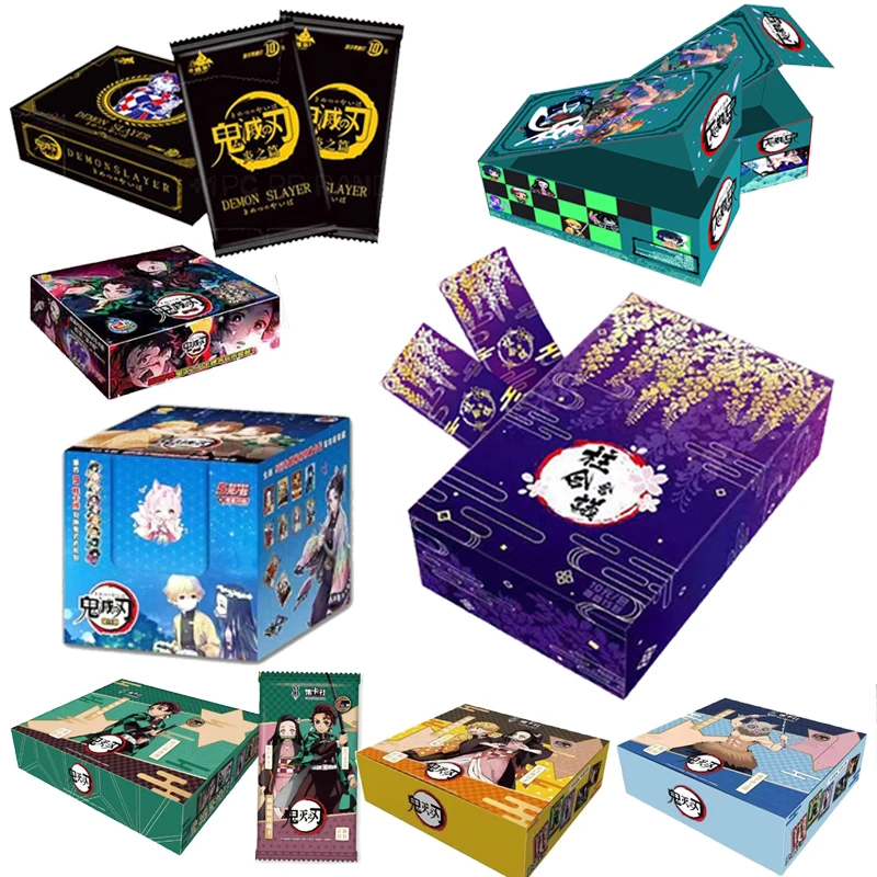 

Demon Slayer Cards Booster Box Collection PR Playing Board Games SCP Cards Paper Toys Anime Gift Table Brinquedo
