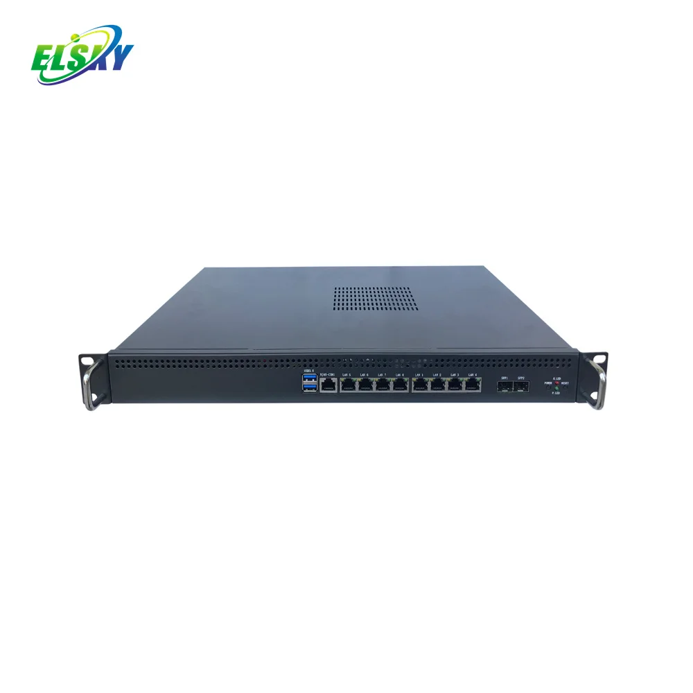 

ELSKY firewall server U108 with CPU Kaby lake 7th gen CORE i7 7700 H110 chipset 8*In_tel i211-AT Gigabit LAN 2*Fiber LAN