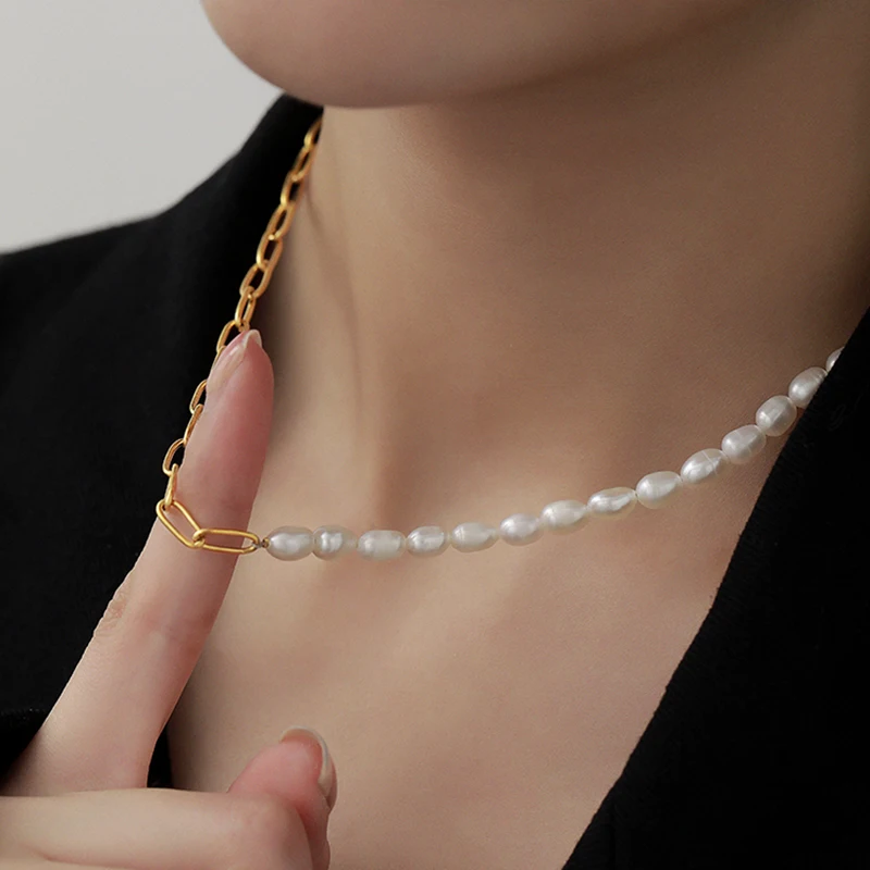 Европейская и американская цепочка из нержавеющей стали ожерелье-чокер с