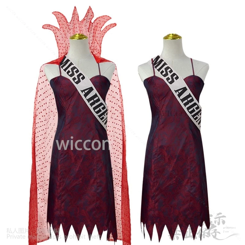 Аниме Новый костюм на Хэллоуин Косплей из фильма ужасов мисс Аргентина мертвецы