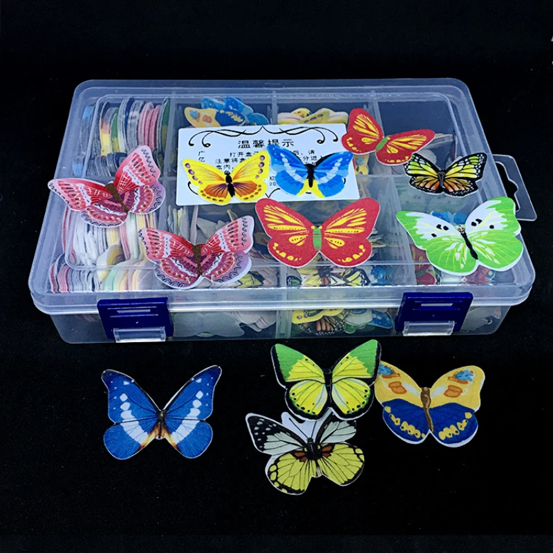 

Клейкая бумага для риса, украшение в виде бабочки, украшение для торта на день рождения, выпечка холодной резки, DIY пластинка