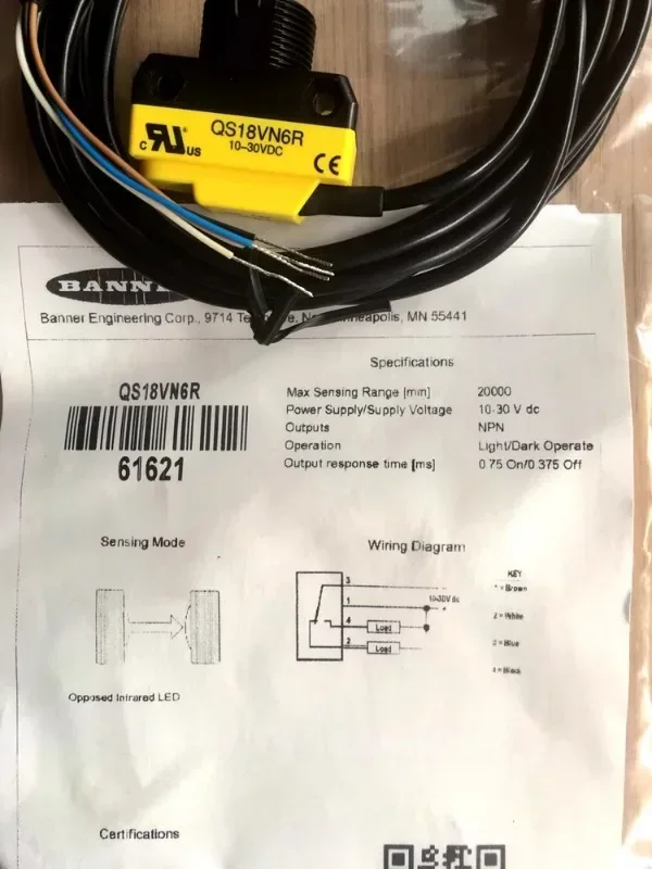 Суперэкономичный лазерный излучатель QS186LE QS18VN6R QS18VP6R