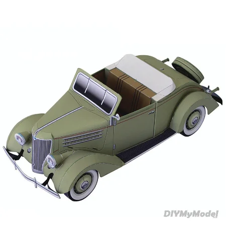 

Форд кабриолет классический винтажный Старый автомобиль ручной работы 3D бумажная модель рукоделие DIY подростковые взрослые строительные и...