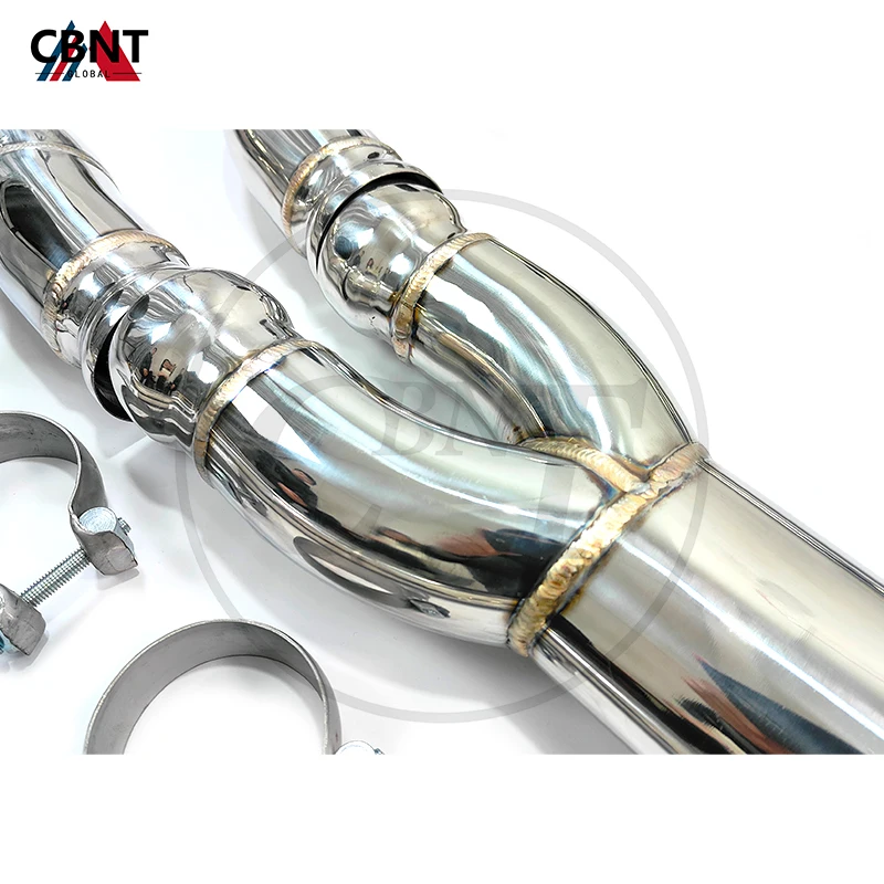CBNT средняя выхлопная труба &amp Catback глушитель с клапаном производительности SS304
