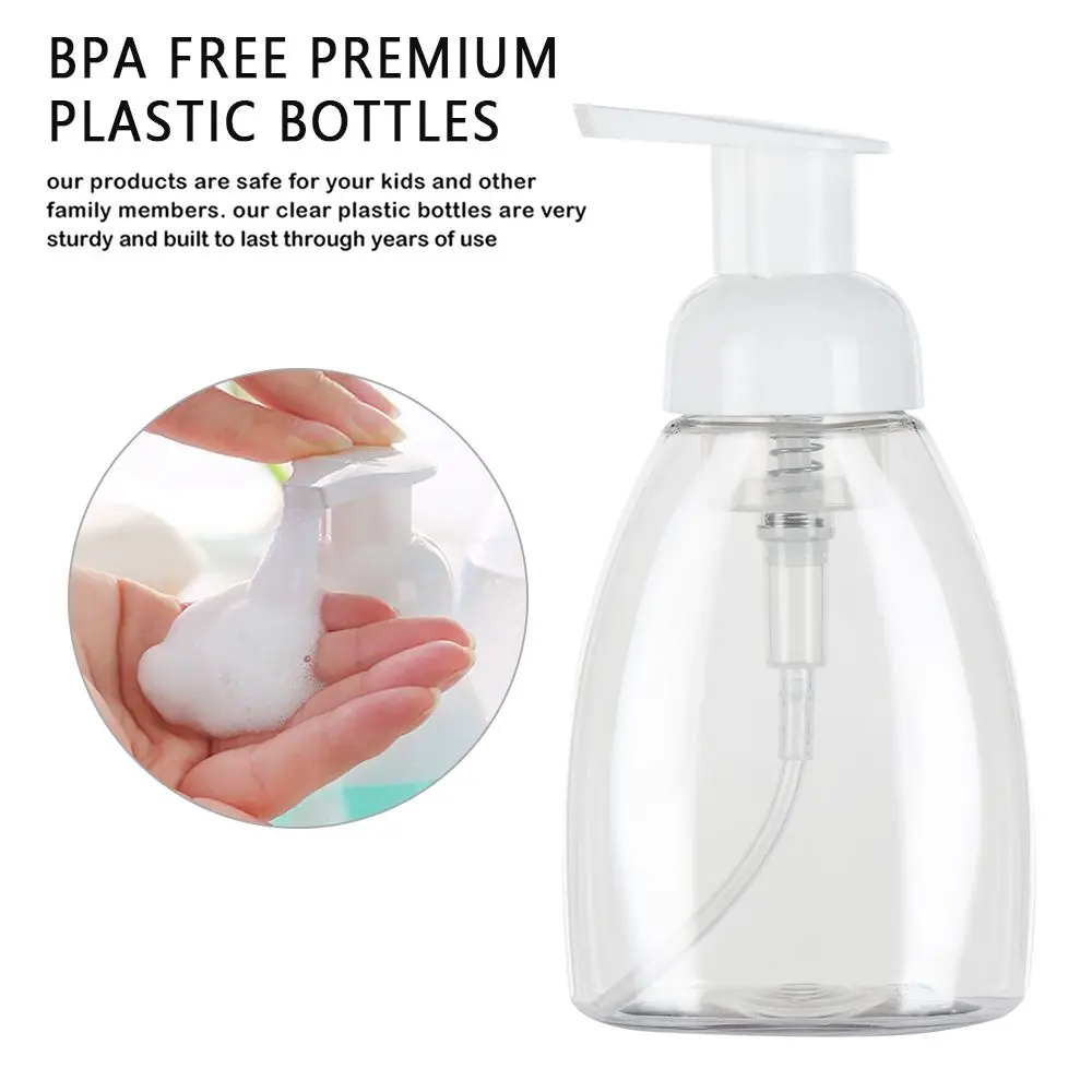 

1pcs Useful Hand Sanitizer Plastic Home Bath Supplies Soap Dispenser Pump Container Liquid Clear Foaming Bottle