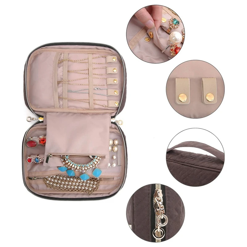 

Jewelry Storage Bag Travel Portable Large Capacity Cosmetics Watch