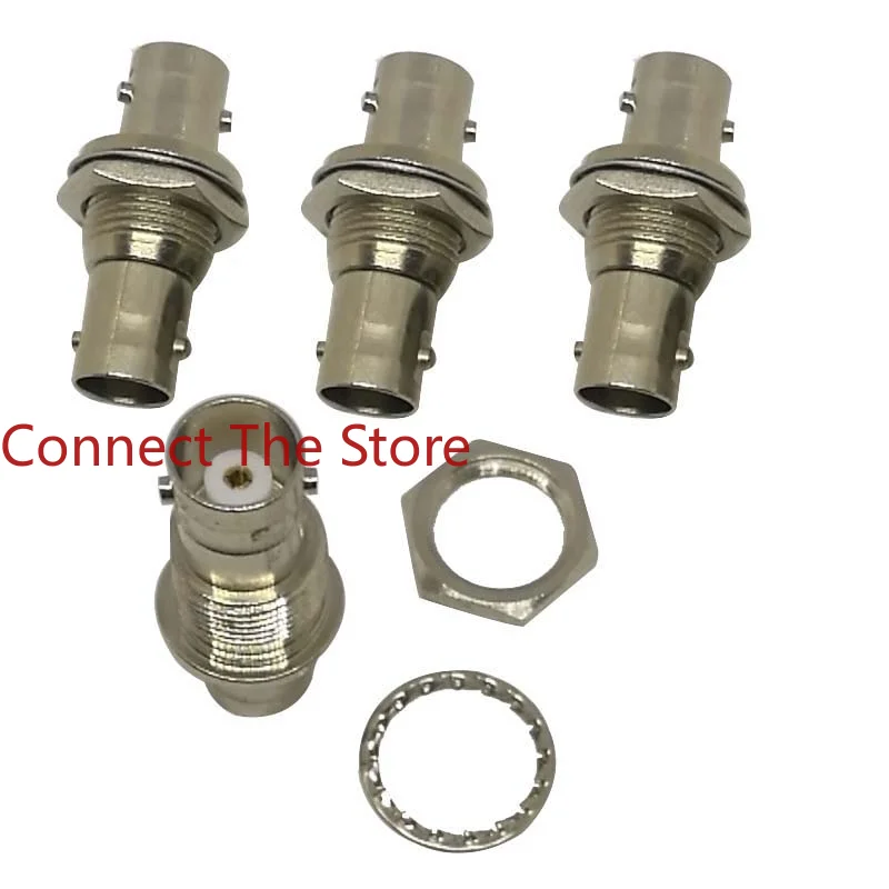 

3PCS BNC Female To Master Nut Gasket Q9 Surveillance Video Adapter Connector