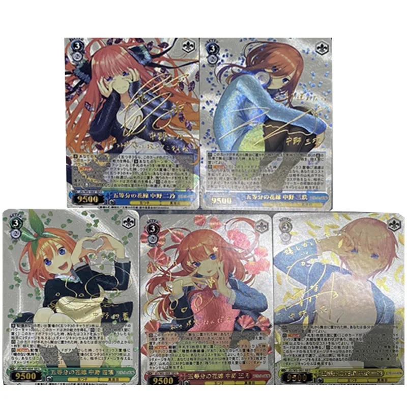 

Anime Goddess Story Gilded Flash Card Nakano Ichika Nino Miku Yotsuba Itsuki Collection Toy Solitaire Christmas Birthday Gift