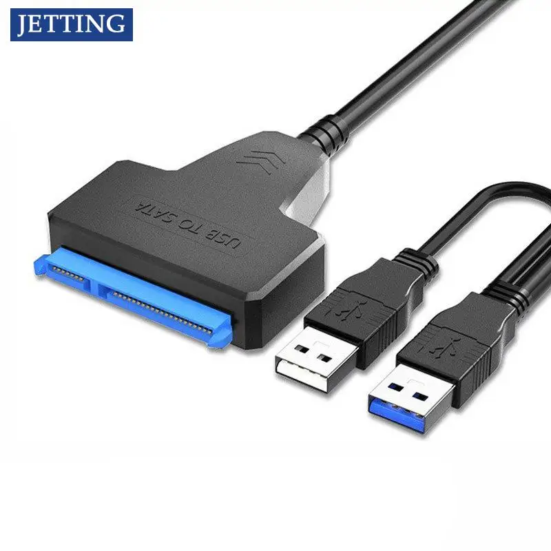 

1pc SATA to USB 3.0 / 2.0 Cable Adapter UP To 6 Gbps 7+15/22 pin For Support 2.5 Inch External SSD HDD Hard Drive Sata III SATA3