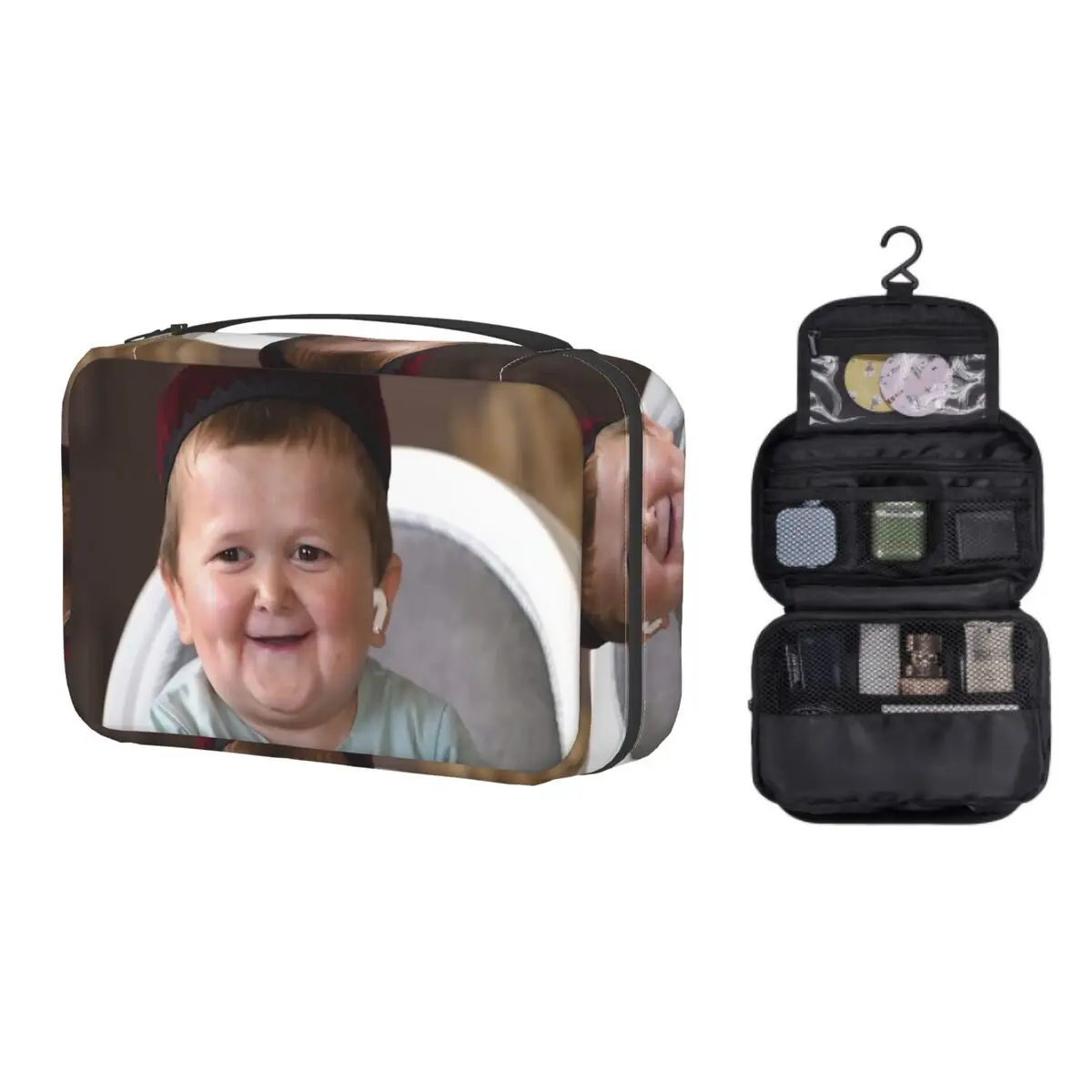 

Сделанная на заказ сумка для туалетных принадлежностей Hasbulla Magomedov, женский косметический Органайзер для макияжа Hasbulla, женская коробка для х...