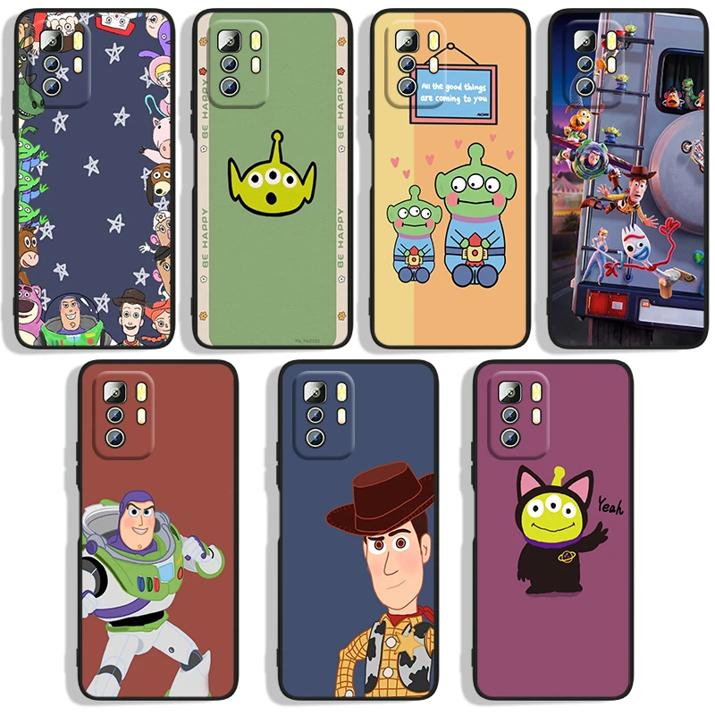 

Toy Story Animation Phone Case For Xiaomi Redmi Note 10 10S 10T 10ProMax 11 11S 11T 11E Lite Pro 5G 4G Black luxury Silicone