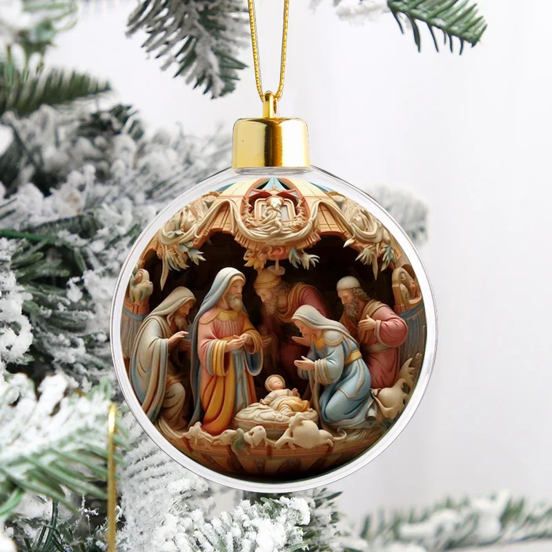 

Акриловый кулон на крещение