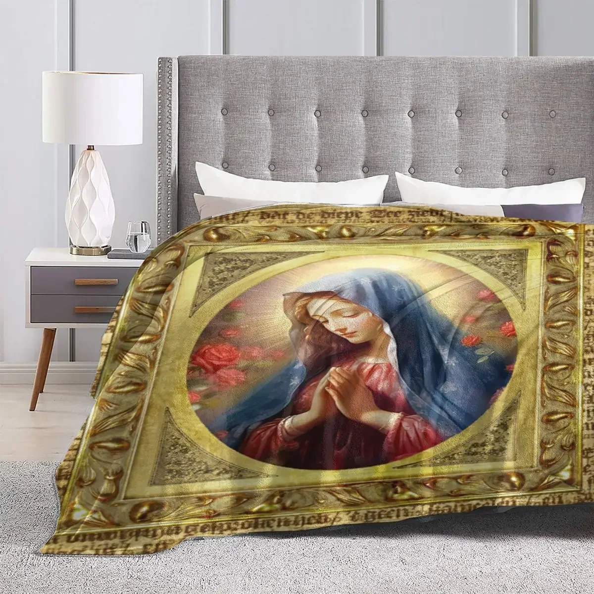 Теплое Мягкое Коралловое Флисовое Одеяло Винтажное Золотое Фланелевое Для