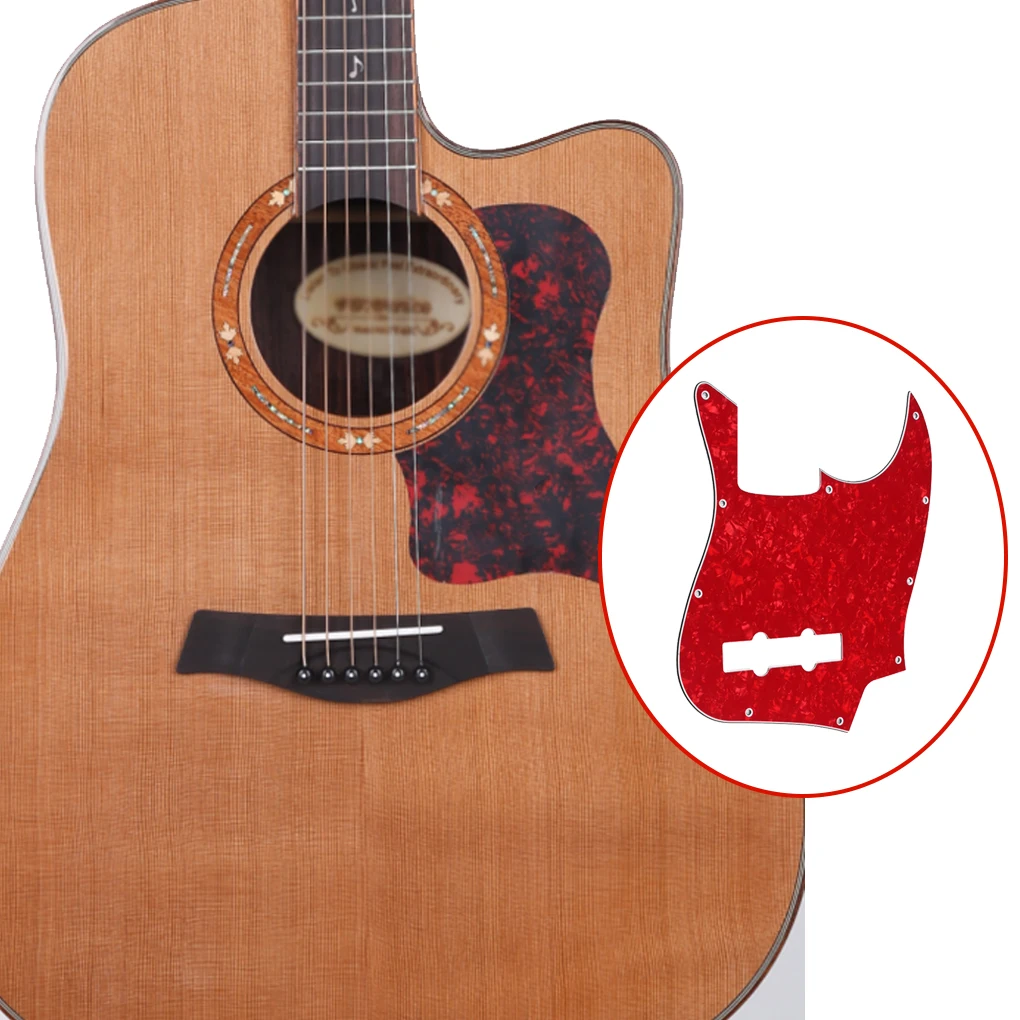 

Красная Однослойная защита для гитары с 10 отверстиями, защита от царапин, цветочный принт, защитная крышка, сменный аксессуар JB