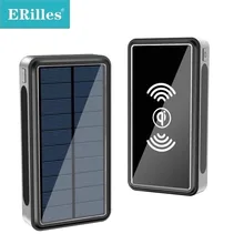 99000mAh Solar Wireless Power Bank Phone Charger Portable Outdoor Travel Emergency Charger Powerbank for Xiaomi Samsung IPhone