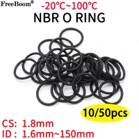 1050pcs nbr o ring gasket cs 1 8mm id 1 6mm 150mm automobile nitrile rubber round o type corrosion oil resistant seal washer