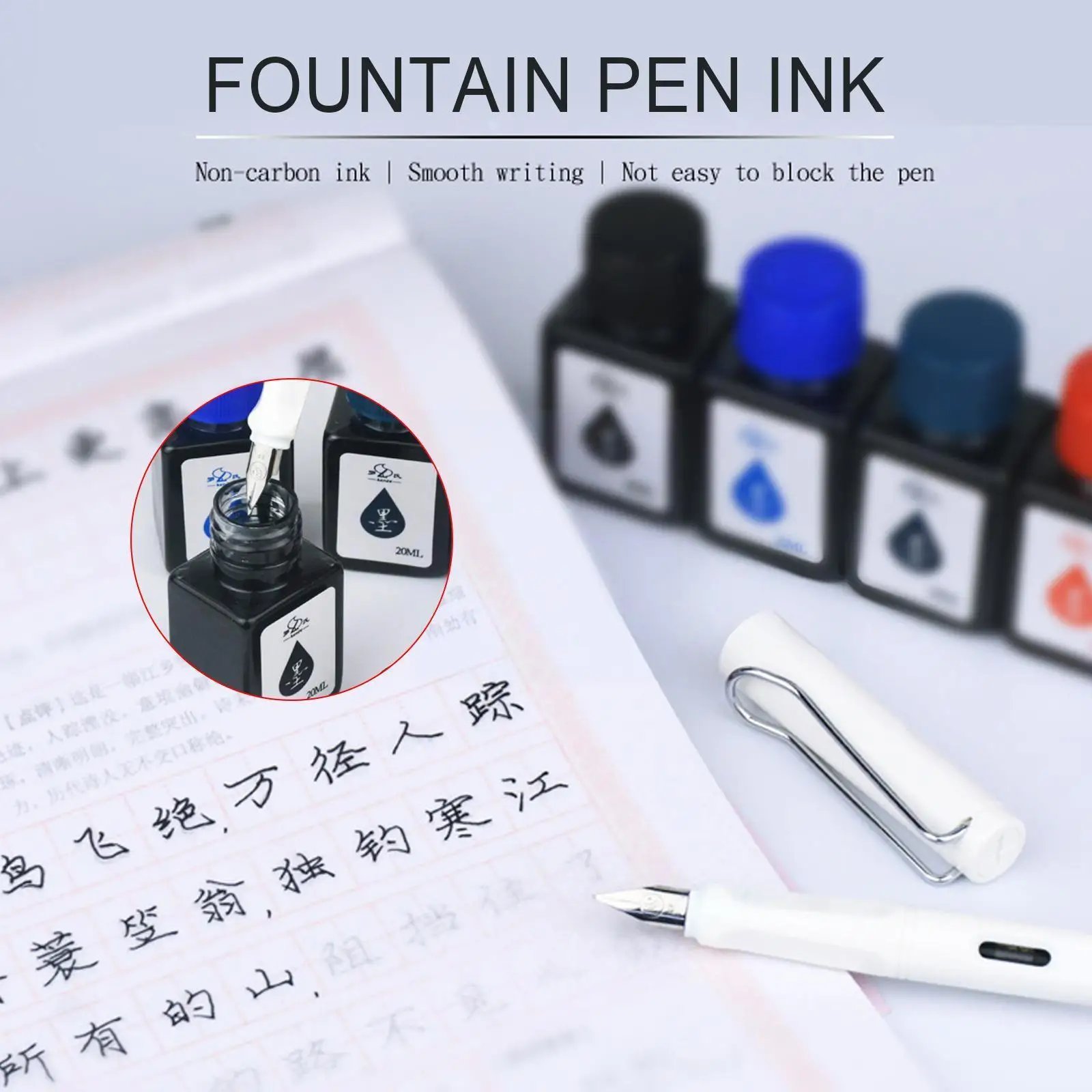 

20ml Fountain Pen Ink For Refilling Inks Permanent Instantly Dry Graffiti Oil For Marker Pens Stationery School Office Supp H5Z5