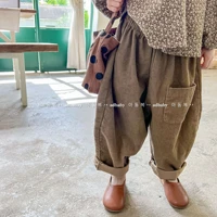 2022 new children harem pants autumn boys girls corduroy trousers 1 6 year baby casual pants fashion kids clothes