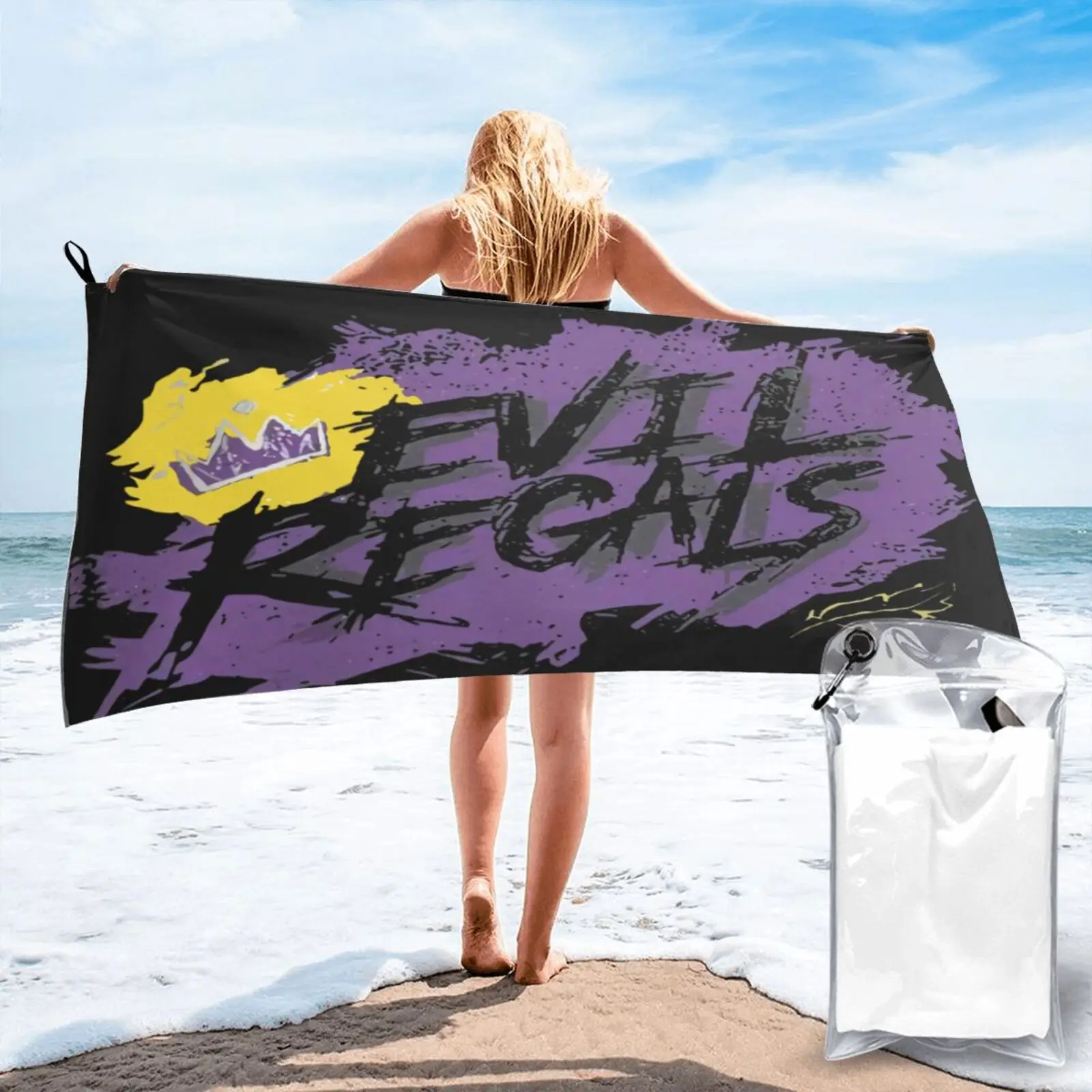 

Pretty Lana Parrilla Evil Regal Crown Beach Towel Towels Bathroom Beach Cover Terry Towels Beachwear Spa Hair Towel Hand Towel