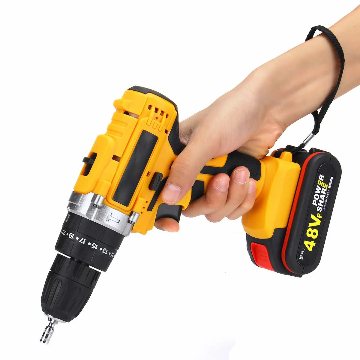 

keuhz 48VF Cordless Electric Impact Drill Rechargeable 3/8 inch Drill Screwdriver With 1/2 Li-ion Battery