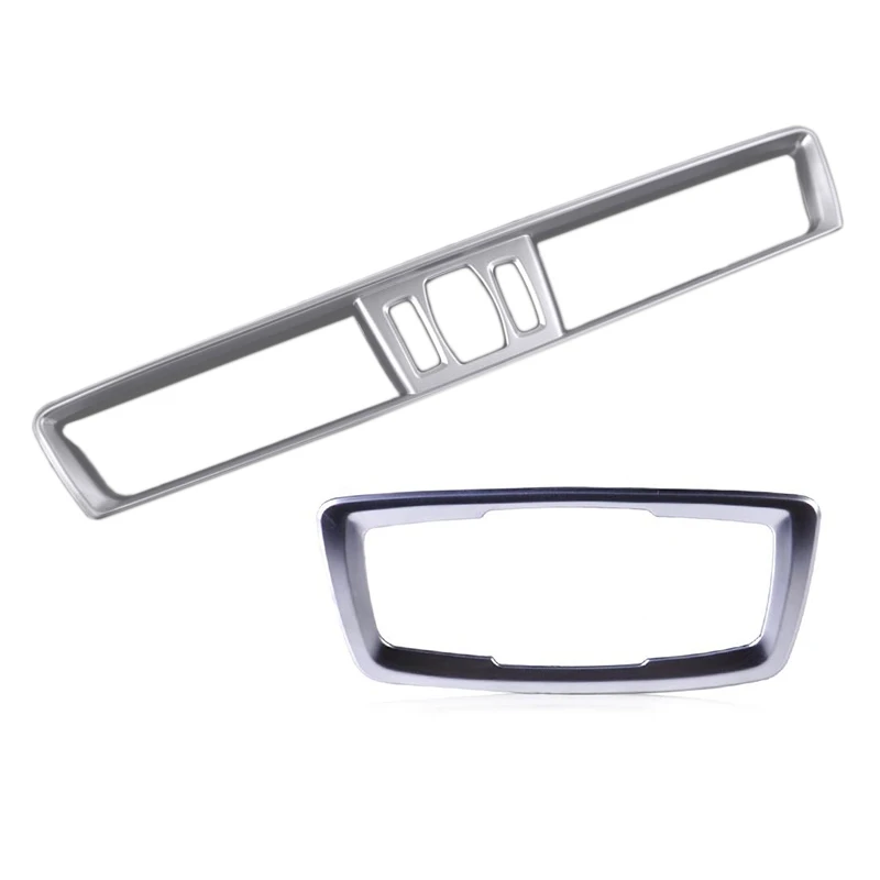 

Матовая хромированная накладка на вентиляционную решетку консоли кондиционера с кнопкой переключения, серебристая декоративная накладка ...