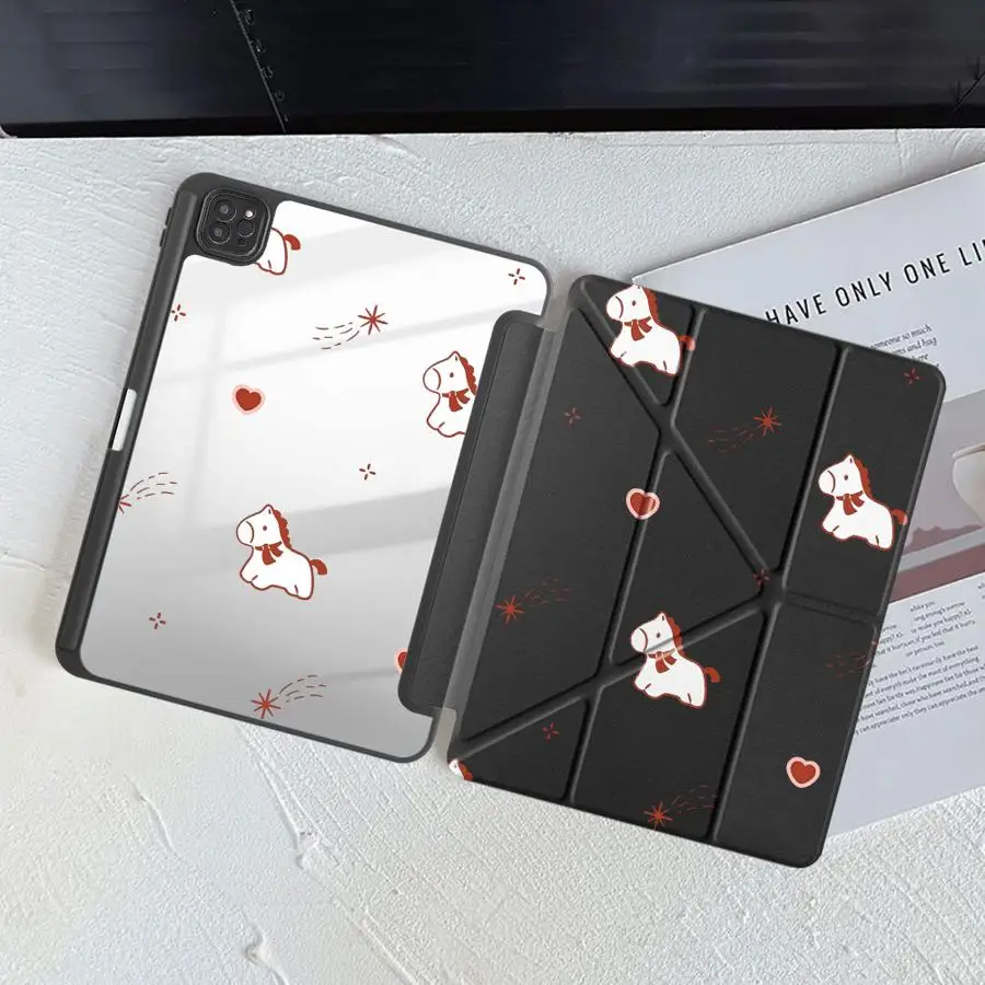 Фото Чехол-держатель для планшетов iPad Mini 6, 7, Air 4, 5, M3, M2, M4, 11 дюймов, Pro 2025, Pro 11, 10, 9, 8, 7-го поколения, 12.9 дюймов, с милым пони №5