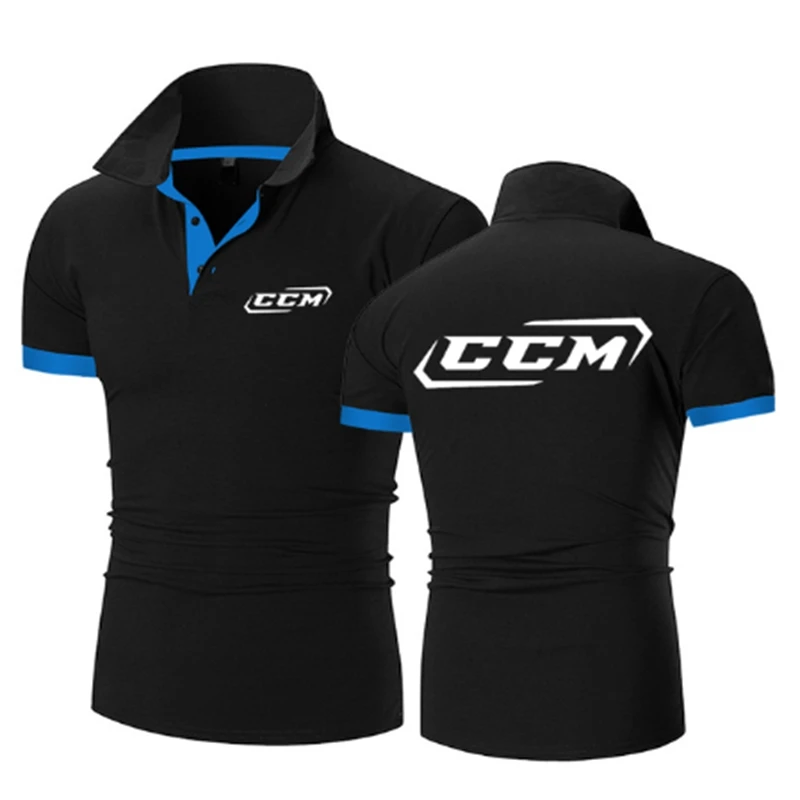 

2022 Cotton Men's Polo Shirt, Breathable Short Sleeve Casual Shirt for CCM Golf Tennis Shirt