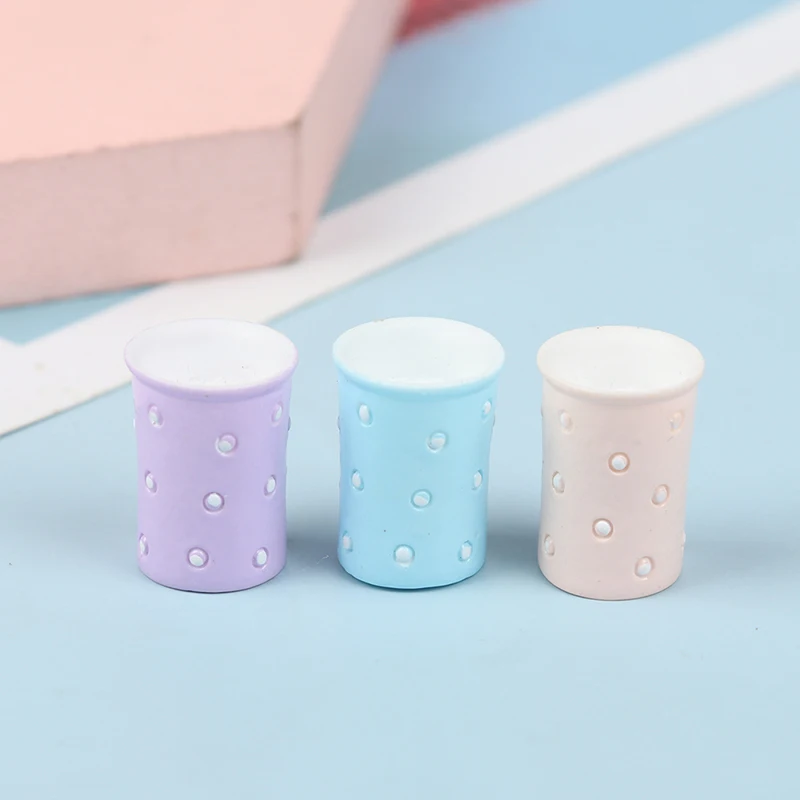 

3pcs 1/12 Miniature wave point Cups Tea Cups Mugs Dollhouse Tableware Decor