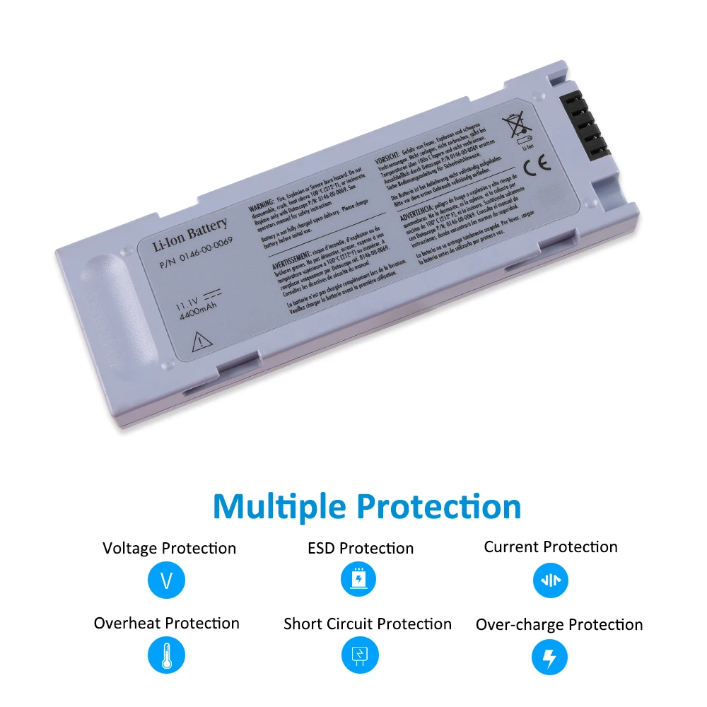 Фото Литий-ионный аккумулятор 0146-00-0069 0146-00-0099 для Mindray Accutorr V, Accutorr Plus, PM7000, PM8000, PM9000, DPM3, DPM4, DPM5, M05-010001-06 №3