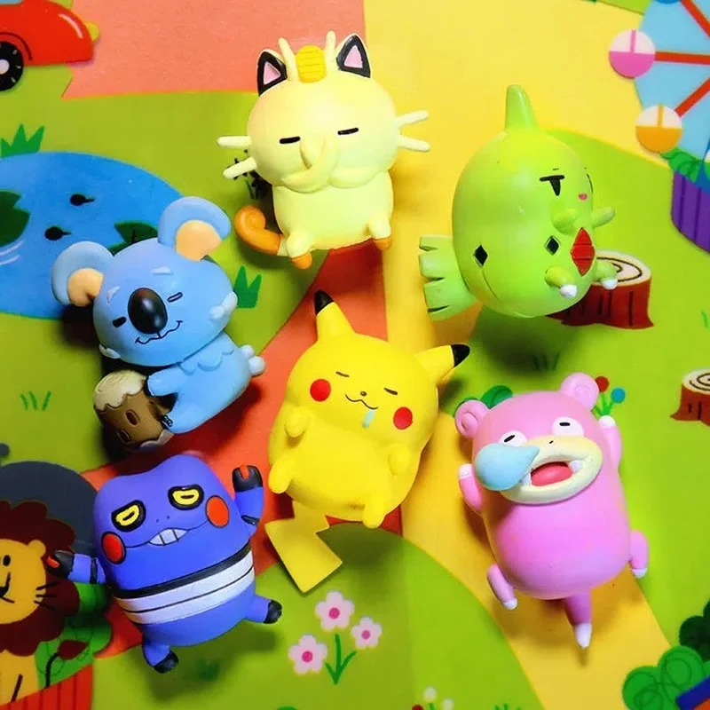 

Pokemon Figures Toys Pokemon Sleep Pikachu Meowth Pokemon Ornaments Figures Dolls Cartoon Action Figure for Kids Christmas Gift
