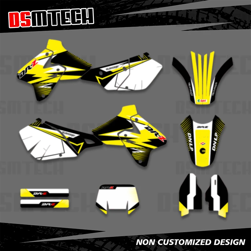 DSMTECH для SUZUKI DRZ400 SM S E DRZ 400 2000-2020 графические Наклейки на мотоцикл наклейки задний