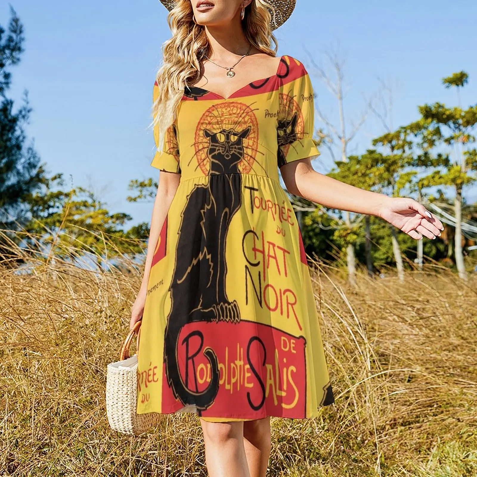 Le Chat Noir винтажное платье из полиэстера