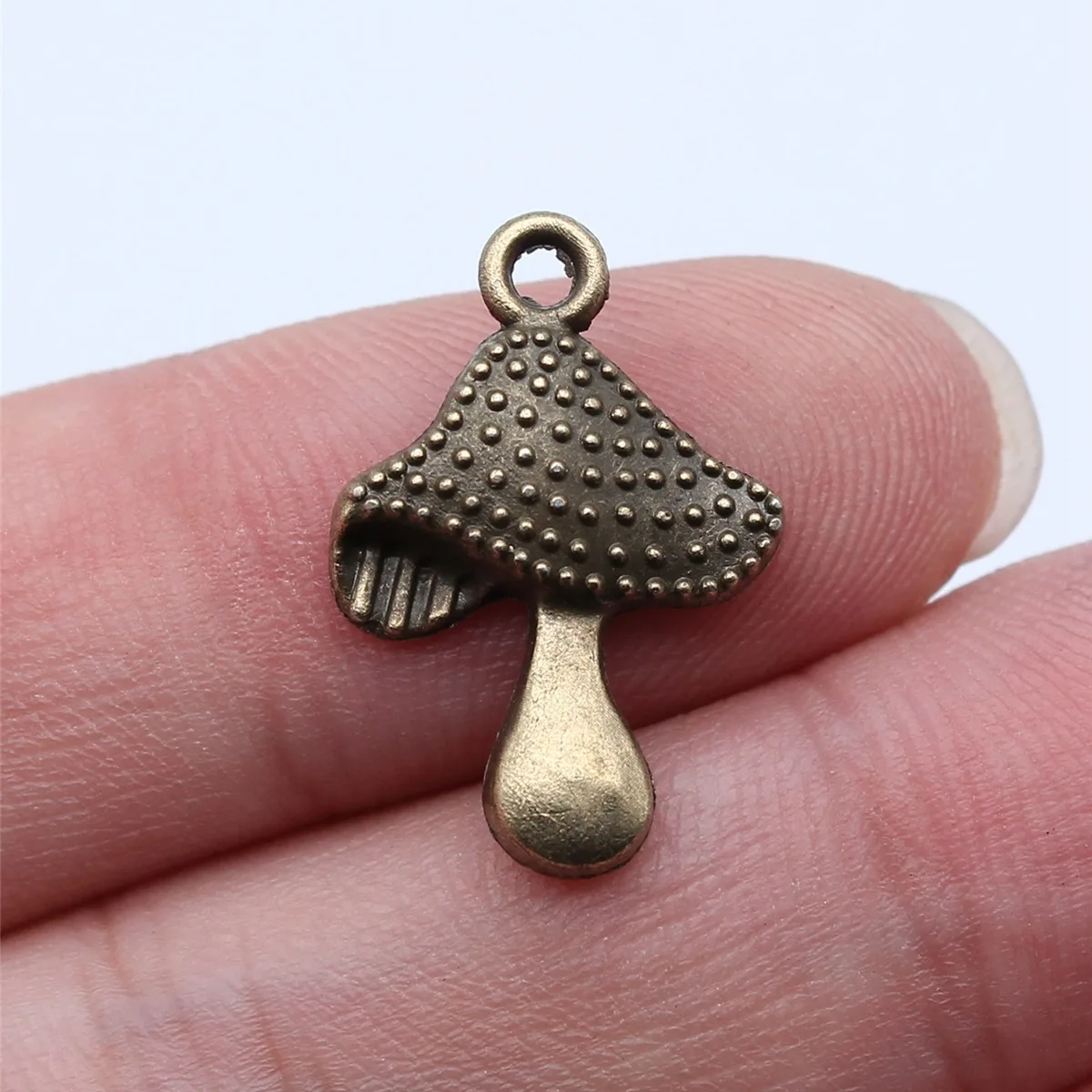 Подвески в виде грибов под античное серебро 20 шт./партия х14 мм