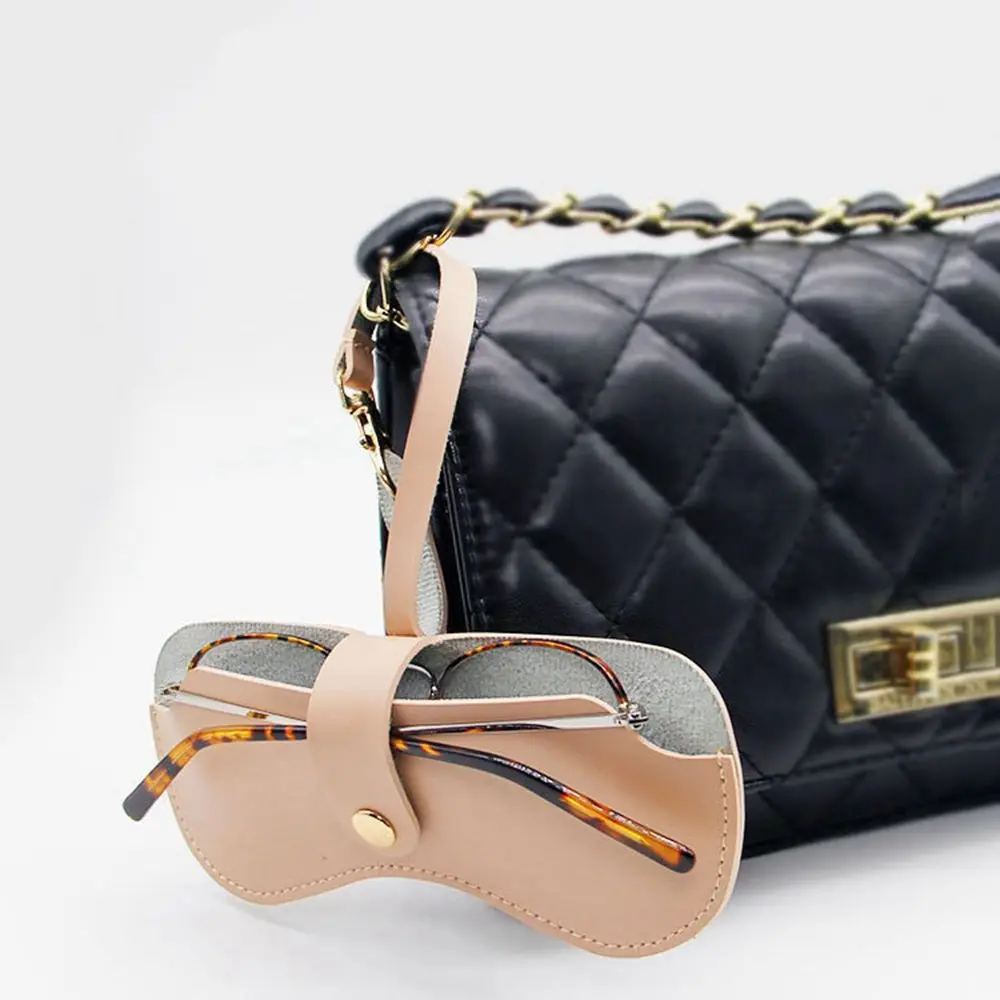 

New High Quality Portable PU Leather Snap Glasses Case Glasses Container Cover Ultra-thin Glasses Case Glasses Box Storage