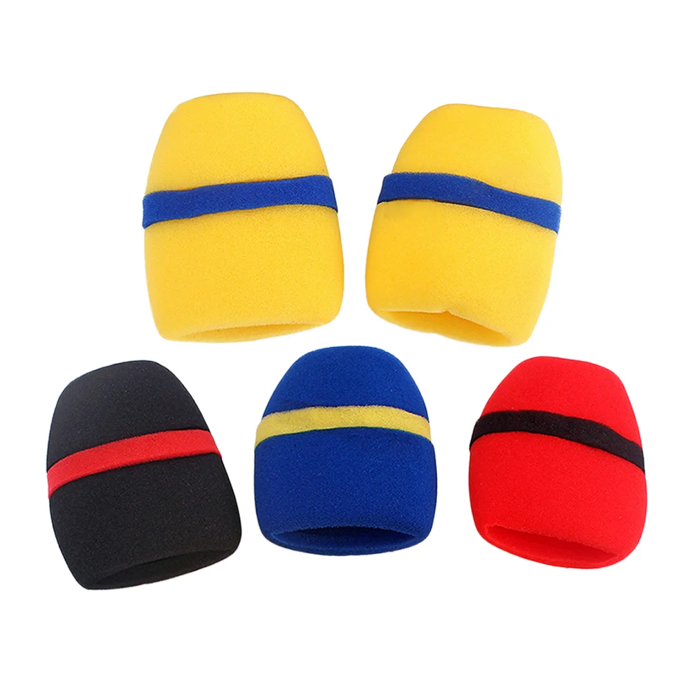 

HEALLILY 5PCS microphone colors handheld thick mic covers 36mm