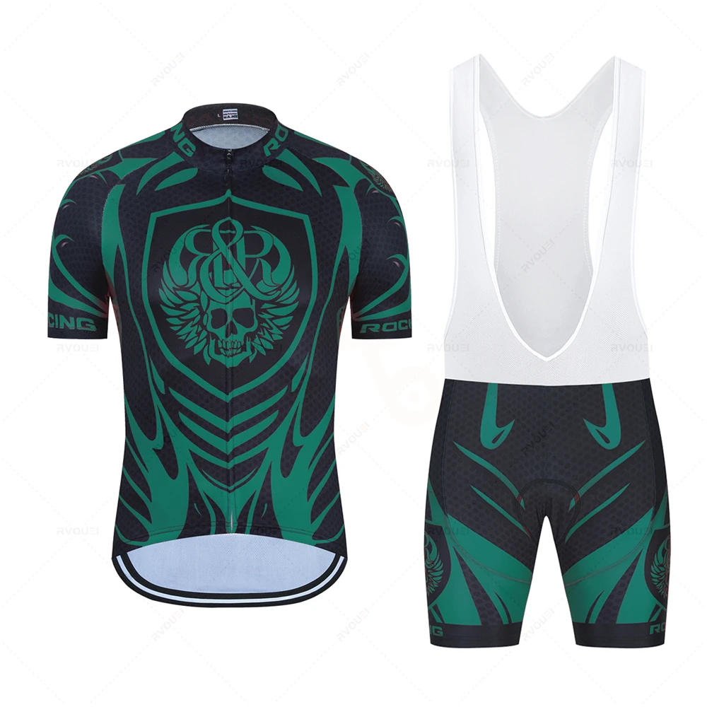 

2023 ROCK RACING Cycling Team Jersey 19D Bike Shorts Set Ropa Ciclismo MenS MTB Uniform Summer Bicycling Maillot Bottom Clothing