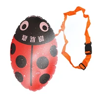 1pc beetle shaped waterproof pvc swimming buoy safety air dry tow bag float inflatable signal drift bag with adjustable belt