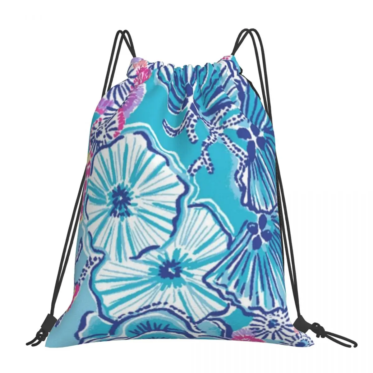 

Lily Pulitzer Backpacks Multi-function Portable Drawstring Bags Drawstring Bundle Pocket Sports Bag BookBag For Man Woman School