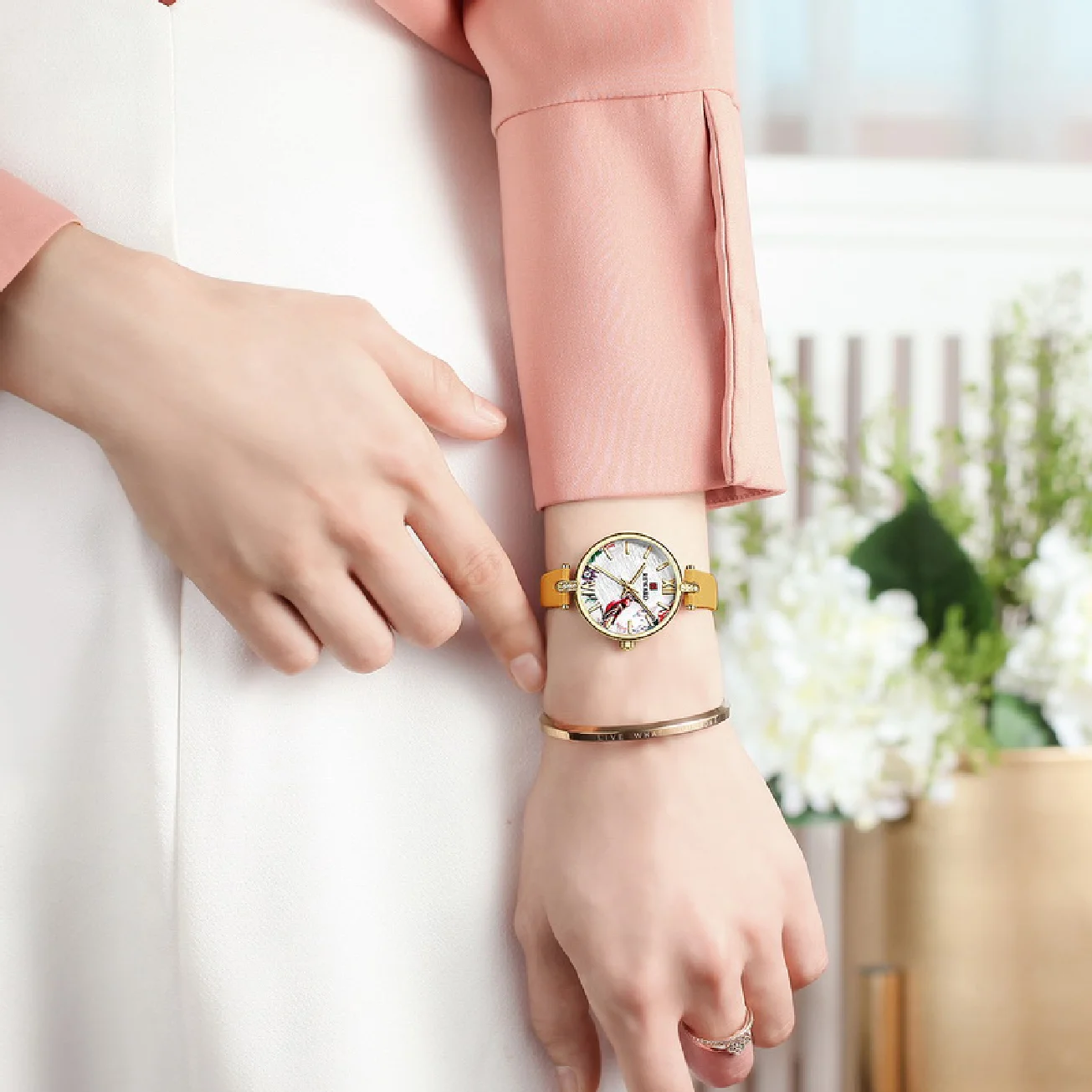 REWARD Luxury Women Watches Rhinestone Quartz Watch Waterproof Ladies Mesh Stainless Steel Wristwatch Top Brand Relogio Feminino enlarge