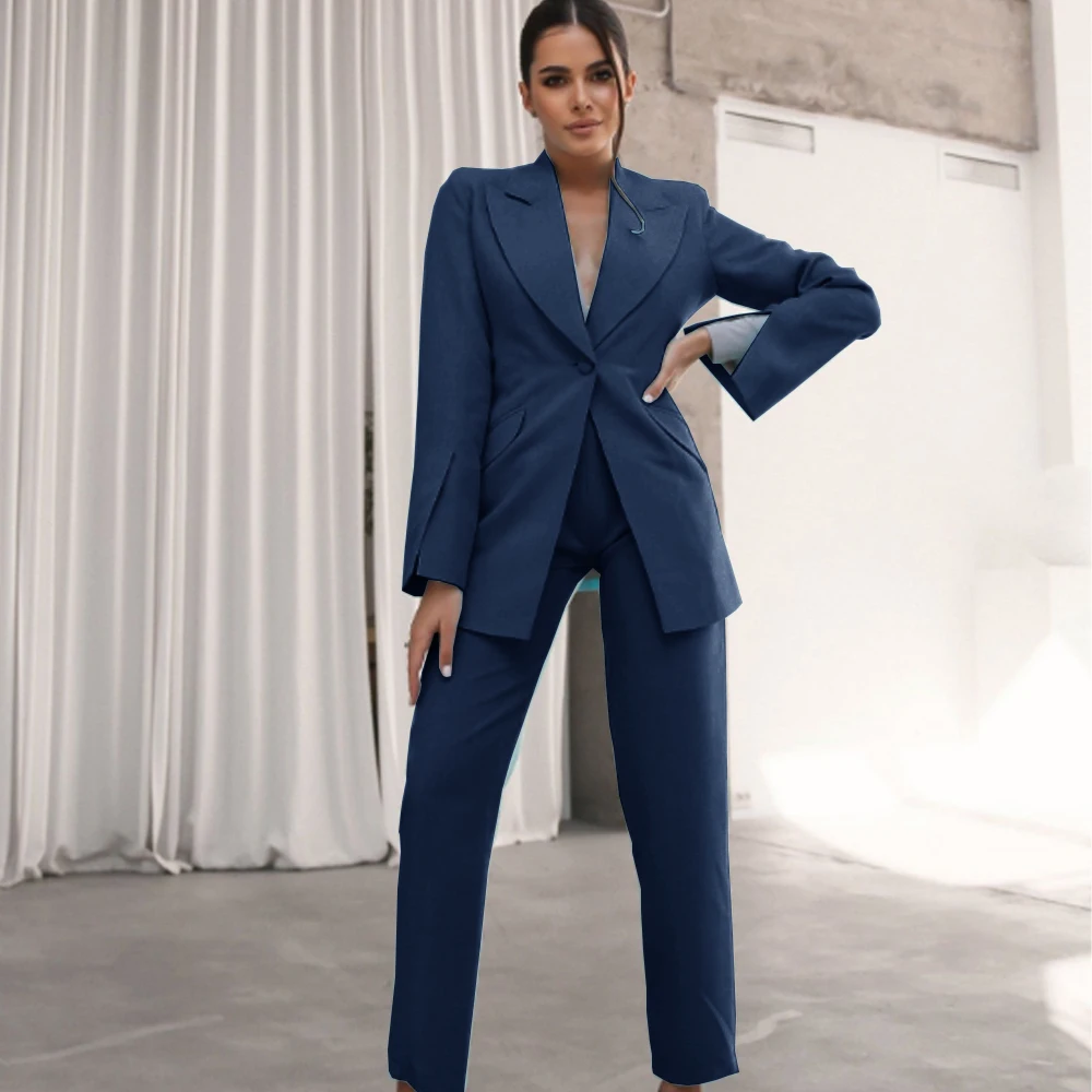 1 Button Women's Suit 2 Piece Set (jacket+vest) Pants Sets Luxury Elegant Blazers Chic Woman Clothing 2023 Blazer Suits