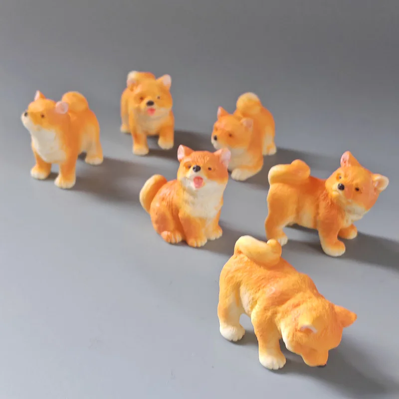 6 шт. 2024 популярная милая фигурка собаки Шиба-ину сделай сам пейзаж домашний