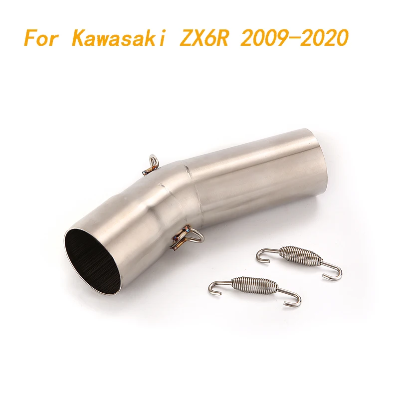 Escape ZX6R Exhaust  Motorcycle Mid Connect Tube Middle Link Pipe Stainless Steel    For  Kawasaki ZX6R  2009-2020