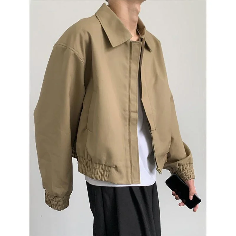 

Свободная темпераментная Мужская куртка, новая куртка с лацканами, Корейская мужская короткая одежда, Дизайнерская куртка 2022