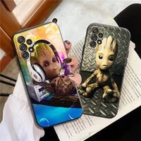 marvel groot cartoon phone cases for samsung galaxy a21s a31 a72 a52 a71 a51 5g a42 5g a20 a21 a22 4g a22 5g a20 a32 5g a11