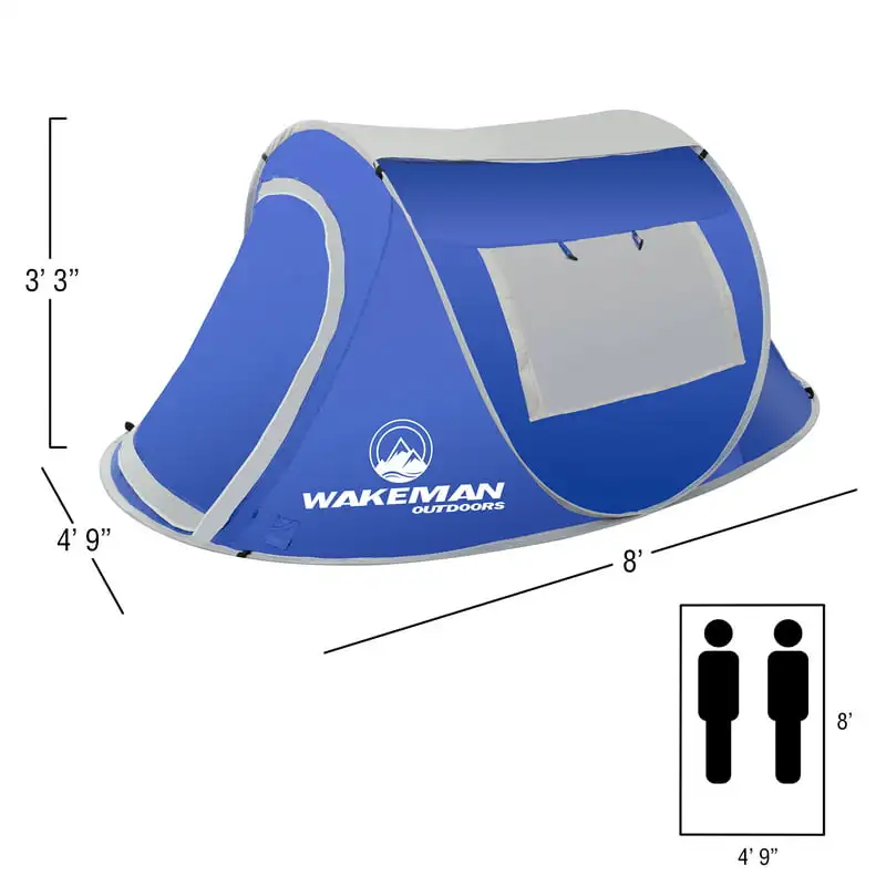 

Free shipping Pop-up Tent - Water-Resistant Polyester Tent for Camping and Backpacking with Rainfly, Tent Stakes, and Carry Bag