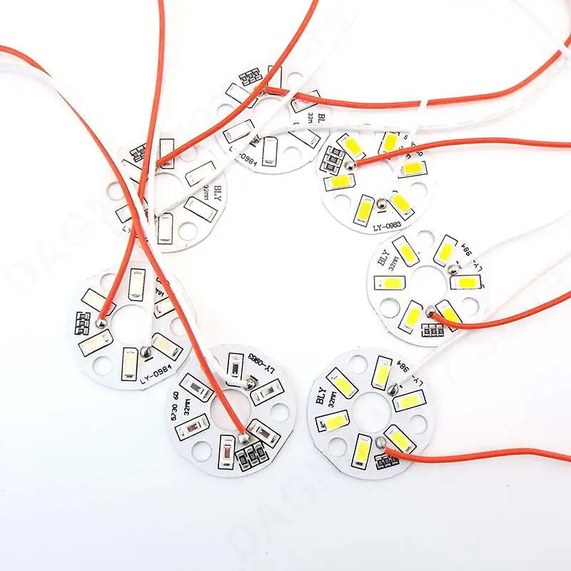 6LED 5V USB Лампа Светодиодный чип Бусина Плата Источник света Линия Круглая